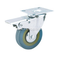 3 inch Grey Rubber Brake Caster Wheel